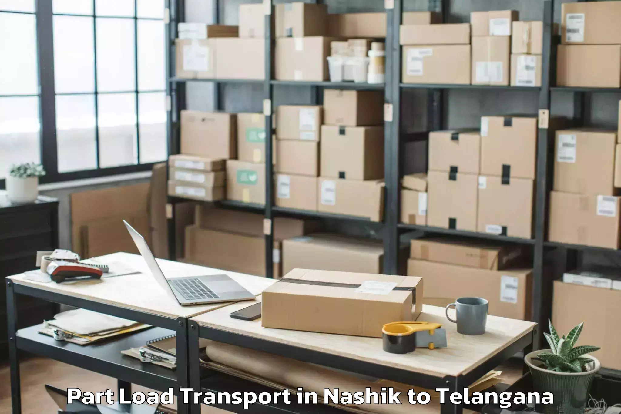 Top Nashik to Manthani Part Load Transport Available